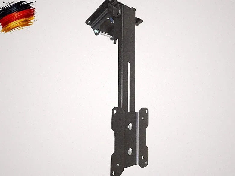 Fernseher Deckenhalterung, schwarz, 11-27 Zoll, LCD LED, VESA 75 100, Schrägdach