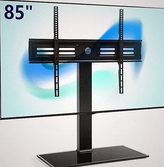 FITUEYES TV Ständer 50-85 Zoll Flach & Curved TV 50kg Schwenk- Höhenverstellbar