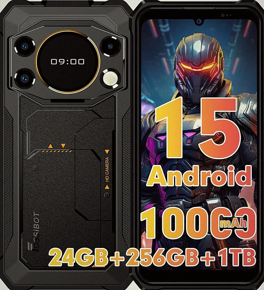 FOSSIBOT F117 Outdoor Smartphone 24GB+256GB Android 15 Handy 50MP Ohne Vertrag