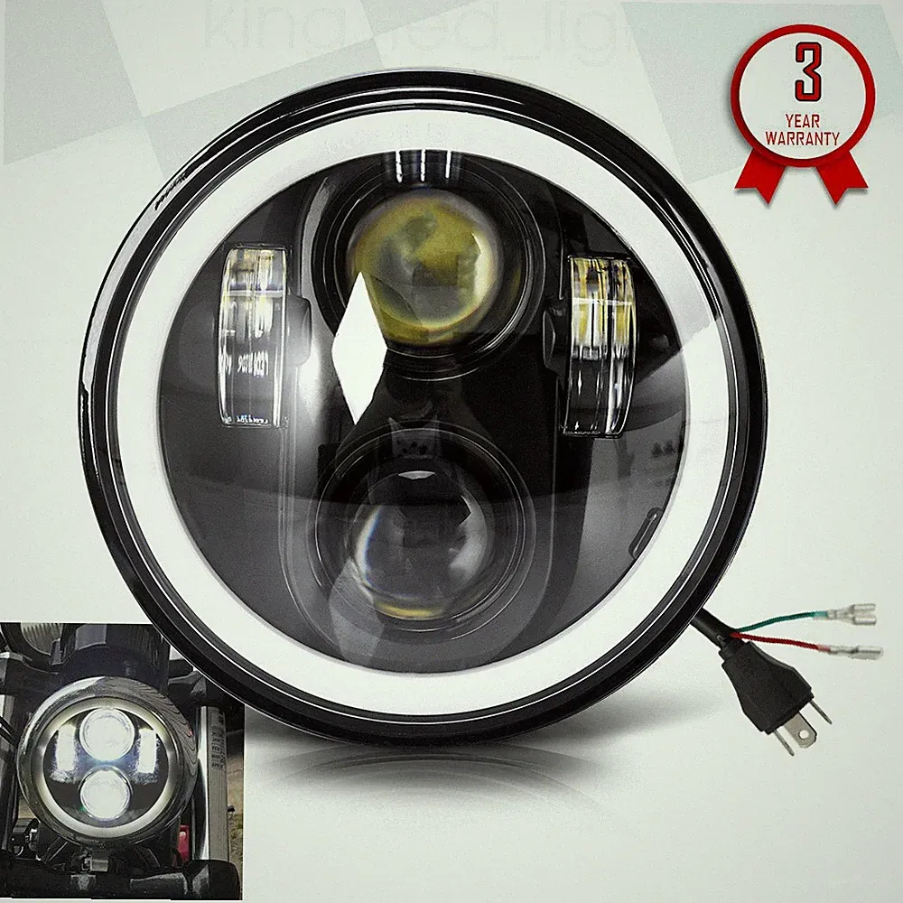 Front LED Scheinwerfer 5,75 Zoll Universal Hauptscheinwerfer Craftride schwarz