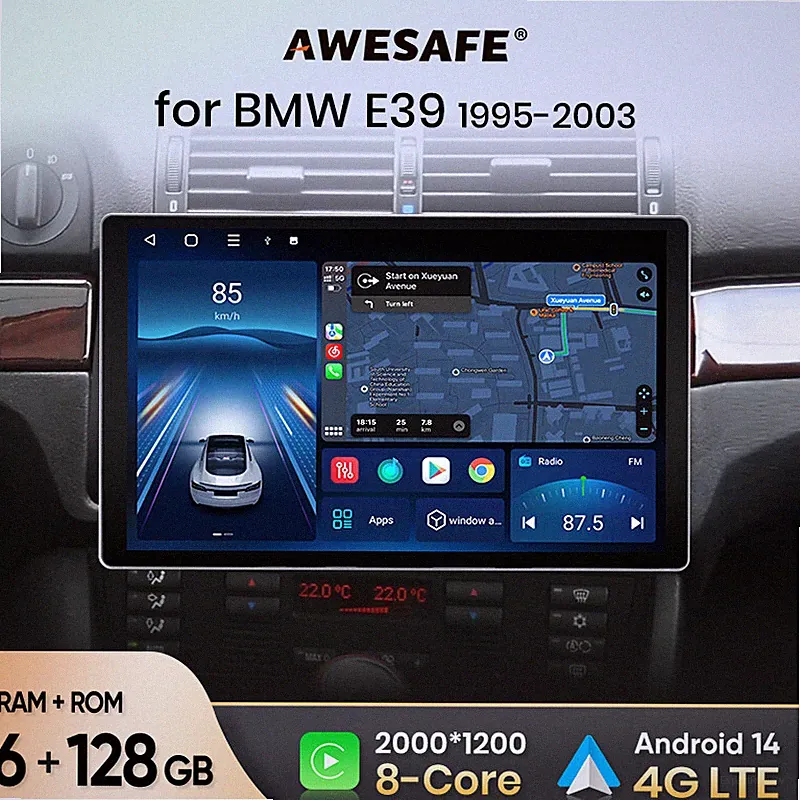 Für BMW E39 E53 X5 5er 1999-2005 128G Android 13 Autoradio CarPlay GPS Navi DE