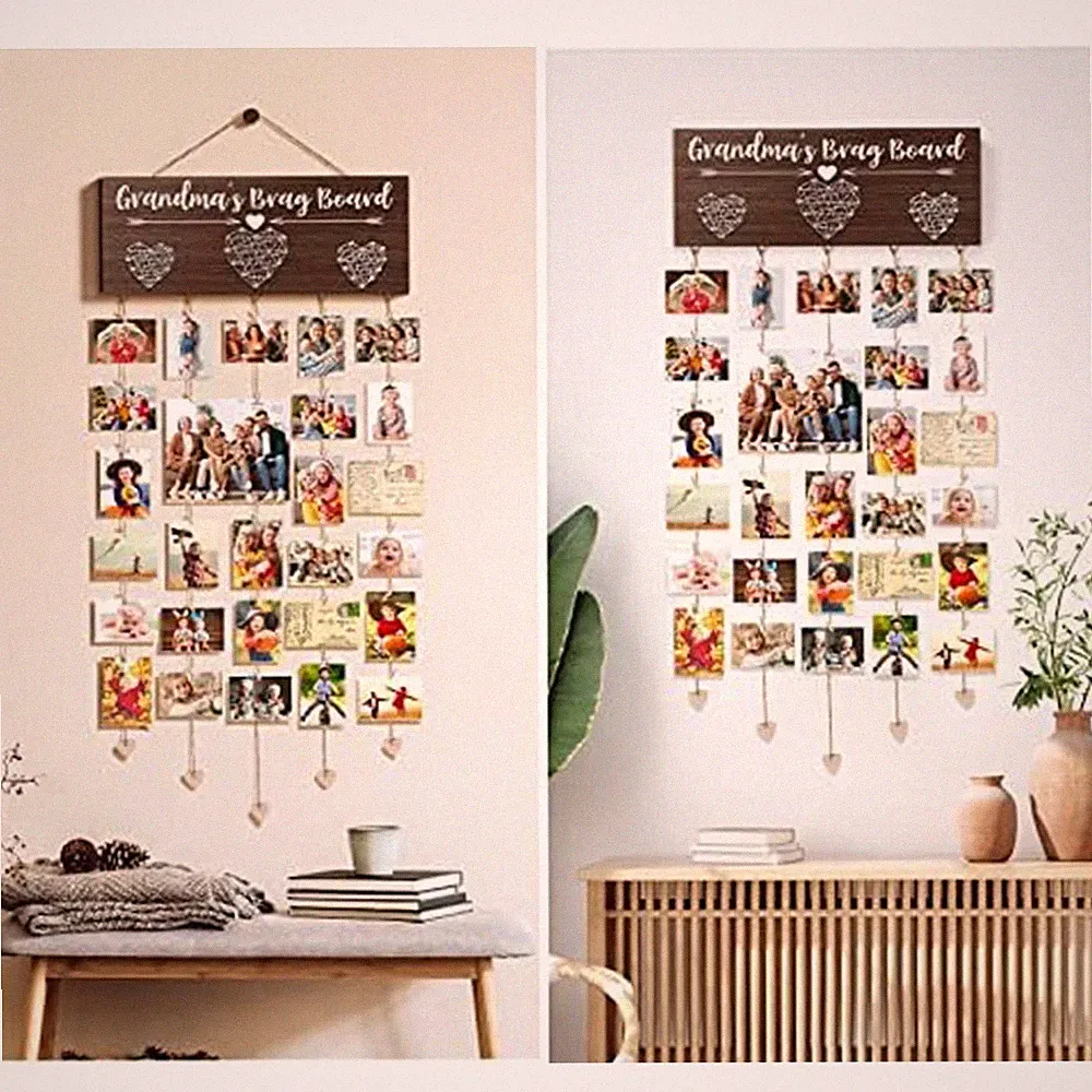 für holz hängender Bilderrahmen Brag Board für Oma zur Präsentation von