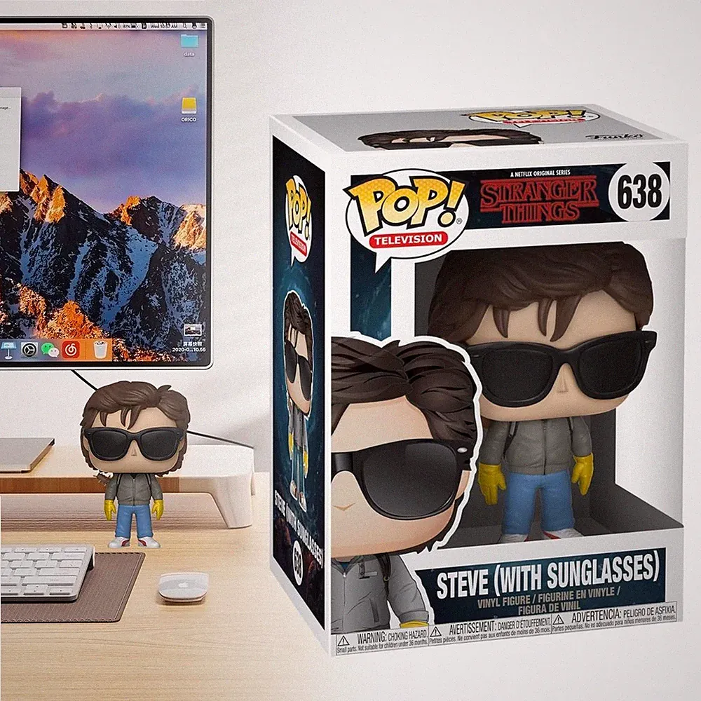 Für Stranger Things Steve 3 75 Zoll Vinyl Figur Sonnenbrillen Edition Display