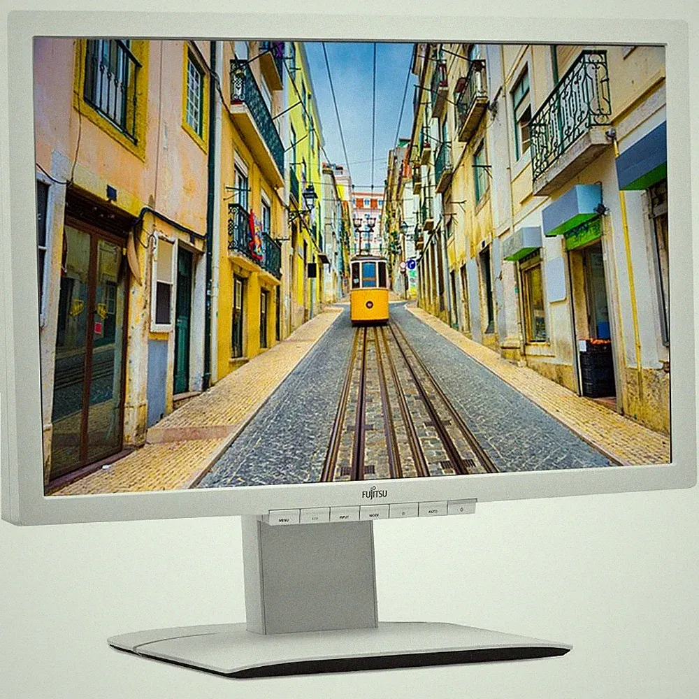 Fujitsu 24" IPS Monitor Full HD P24W-6 Pivot Funktion integrierte Lautsprecher