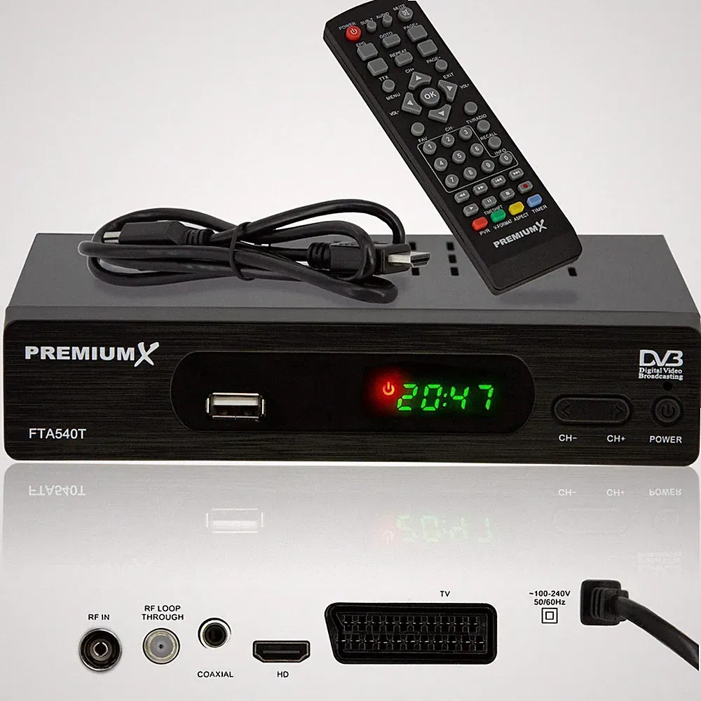 Full HD DVB-T2 Digital Receiver TV Terrestrisch H.265 HEVC DVB-T USB SCART HDMI