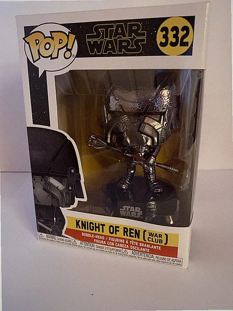 Funko Pop, Star Wars, #332 Knight Of Ren (War Club) (Chrome Metallic)
