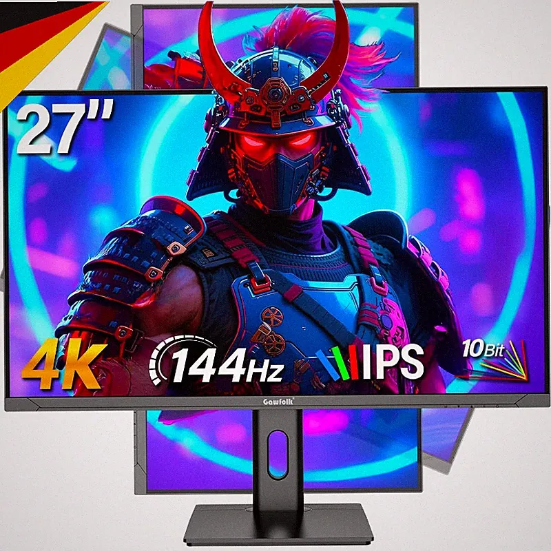 Gaming Monitor 27 Zoll 4K UHD 144Hz IPS 3840x2160 HDMI DisplayPort VESA 75mm