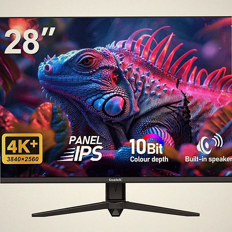 Gaming Monitor 28 Zoll 4K IPS 60Hz mit Lautsprecher FreeSync HDMI DisplayPort