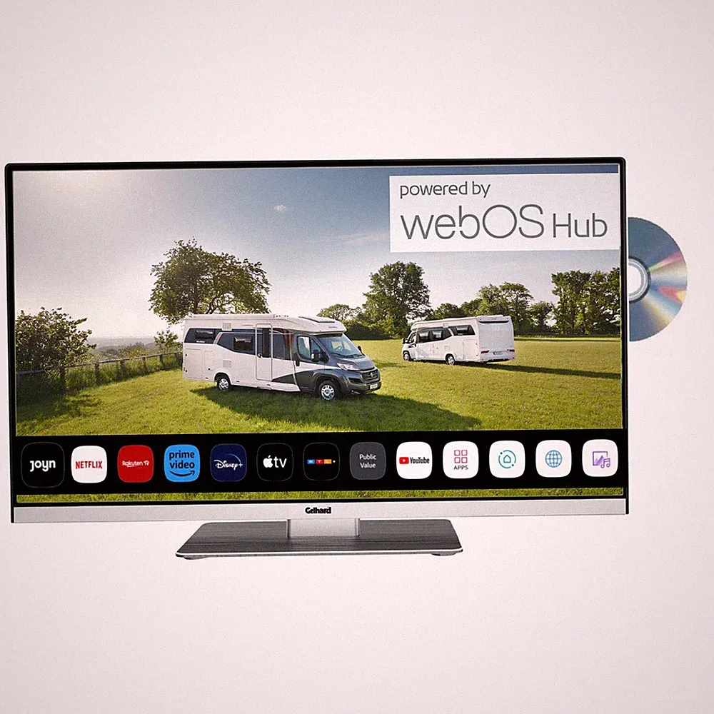Gelhard GTV2292 Smart TV mit WebOS mit DVD und Bluetooth DVB-S2/C/T2 für 12/ 24/