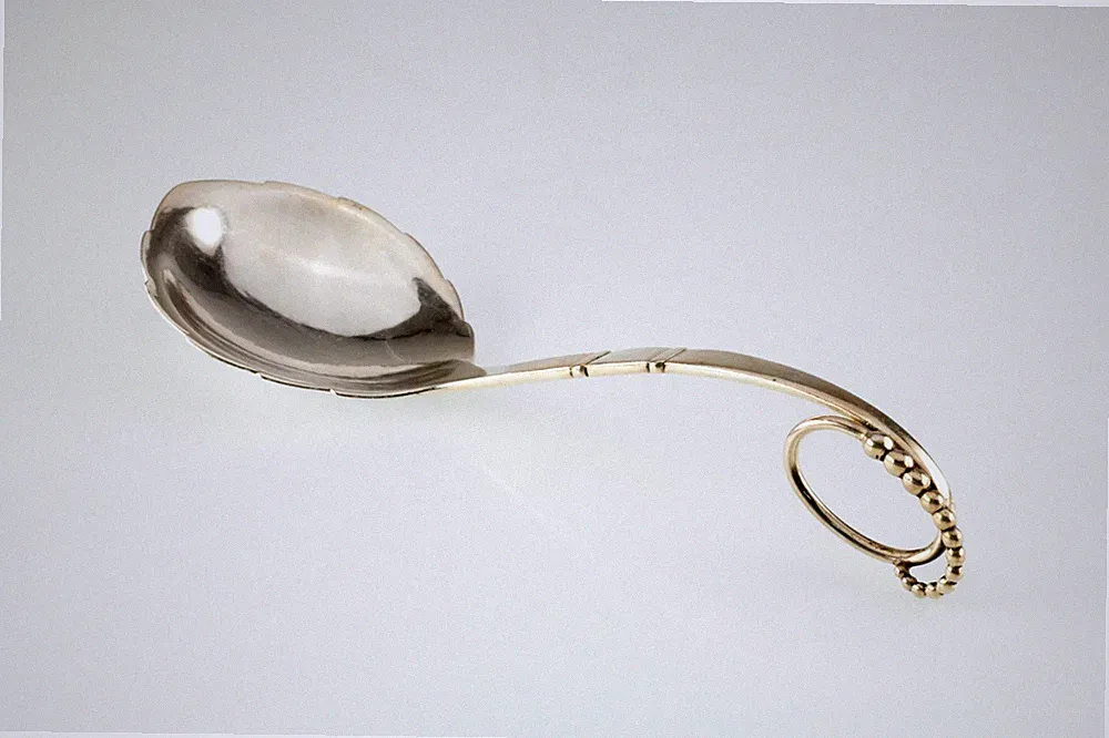Georg Jensen Bestecklöffel Für Beeren 41 Sterlingsilber 7.75 Zoll