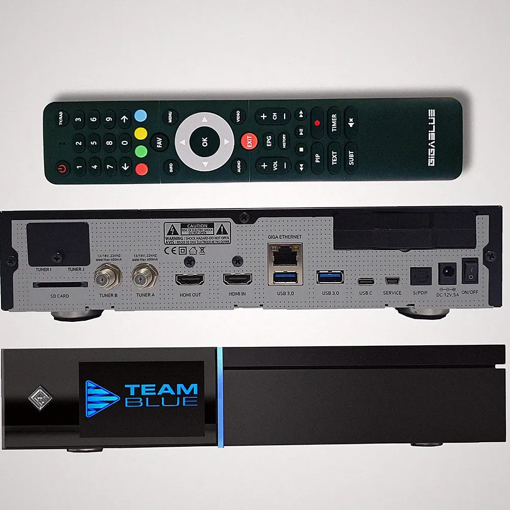 ►GigaBlue UHD Quad 4K Pro 2x FBC DVB-S2 Twin Tuner 3x USB 3.0 E2 Linux Receiver♻