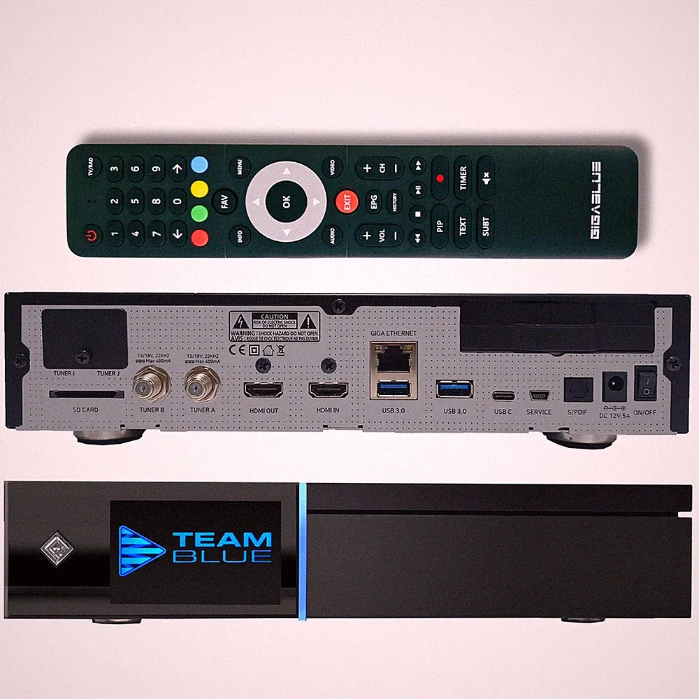 ►GigaBlue UHD Quad 4K Pro 2x FBC DVB-S2 Twin Tuner 3x USB 3.0 E2 Linux Receiver♻