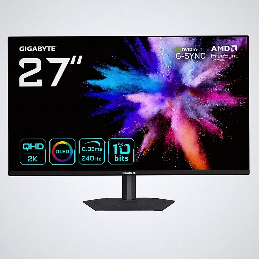GIGABYTE GO27Q24A 68,58cm 27Zoll QD-OLED Monitor 2560x1440 QHD 240Hz 400cd/m2