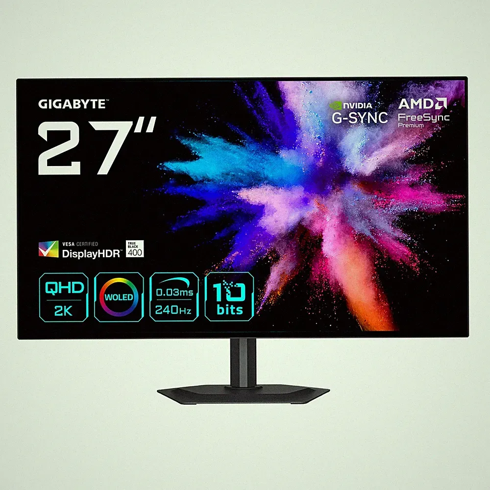 GIGABYTE GO27Q24G 27 Zoll QHD wOLED Gaming Monitor 240 Hz 16:9 DP/HDMI/USB-C...