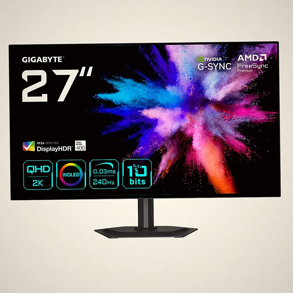 Gigabyte GO27Q24G Gaming Monitor Flat, 67 cm (26,5), 2.560 x 1.440 QHD, 0,03ms