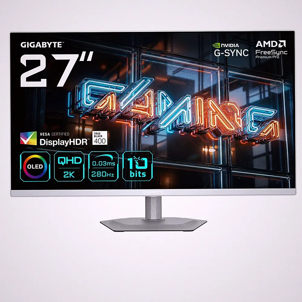 GIGABYTE MO27Q2A ICE 68,58cm 27Zoll QDOLED Monitor 2560x1440 QHD 280Hz 250cd/m