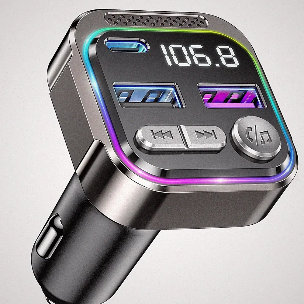 GizmoVine Bluetooth Auto Adapter, Radio Empfänger Audio FM C54 59W grau