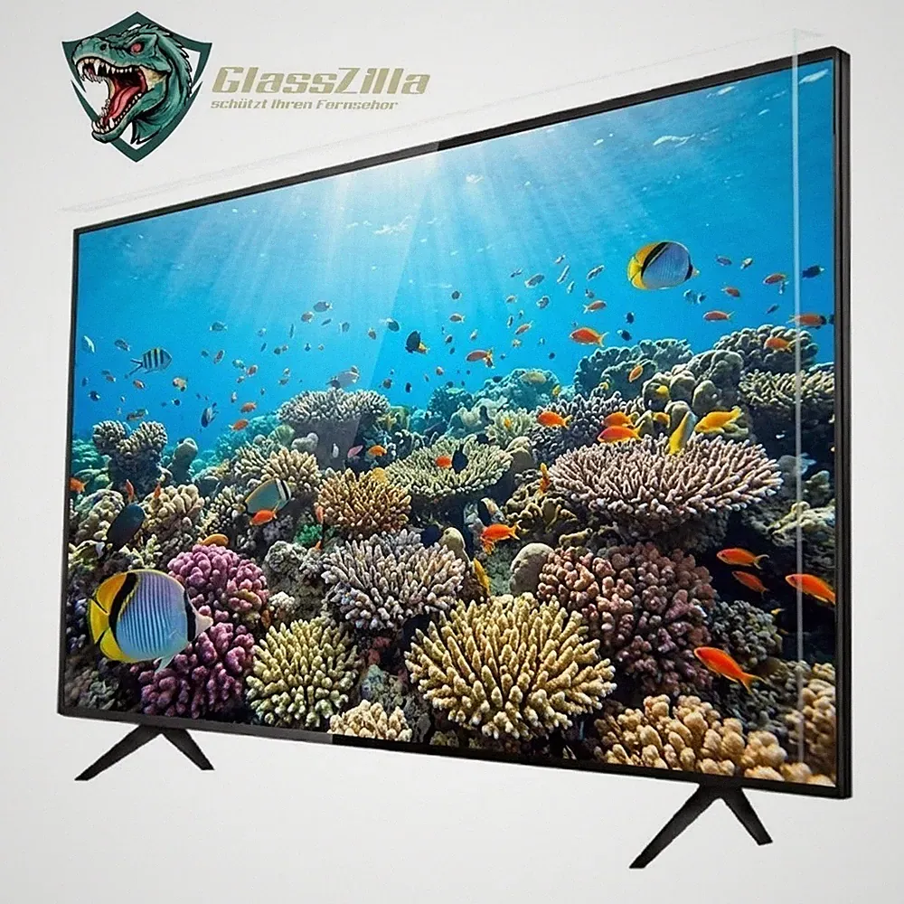 GlassZilla 32-86 Zoll TV Bildschirmschutzfolie – Kratzfest, Stoßfest & UV-Schutz