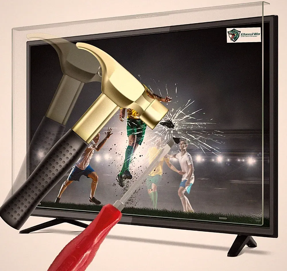 GlassZilla 75 Zoll Fernseher Schutz / TV Bildschirmschutz / Displayschutz / TVs