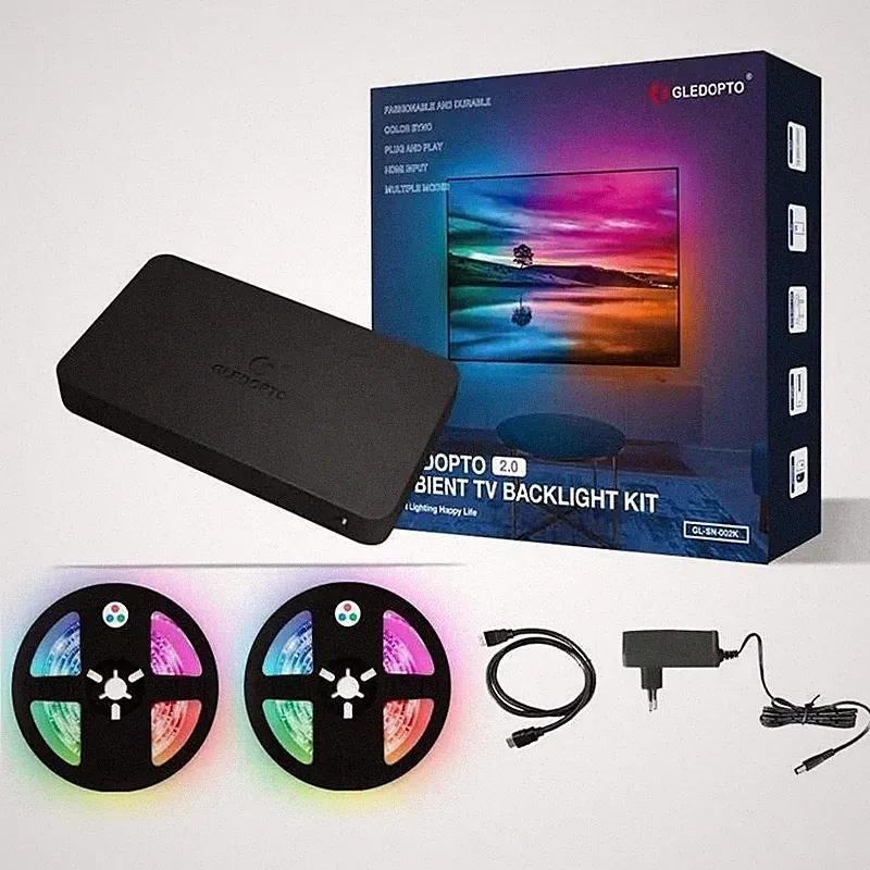 Gledopto GL-SN-003K LED TV Ambilight Kit HDMI 2.0 Synbox + LED-Stripe