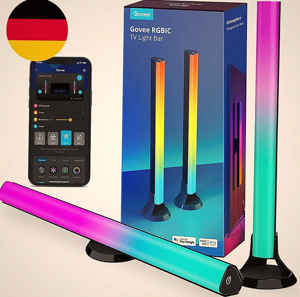 Govee RGBIC LED Lightbar, TV Hintergrundbeleuchtung Für 45-70 Zoll, LED TV Backl