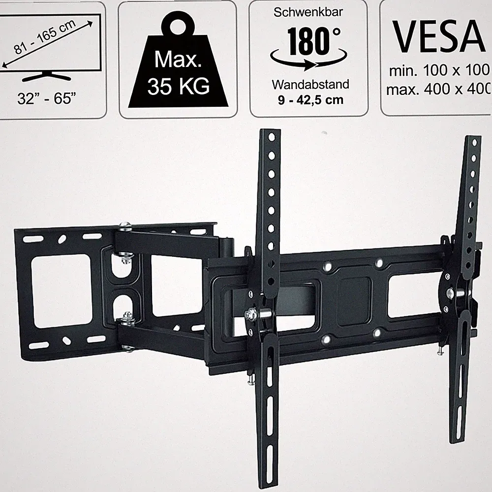 Hama TV Wandhalterung Schwenkbar 42" 48" 50" 55" 65" Zoll Wand-Halter Halterung