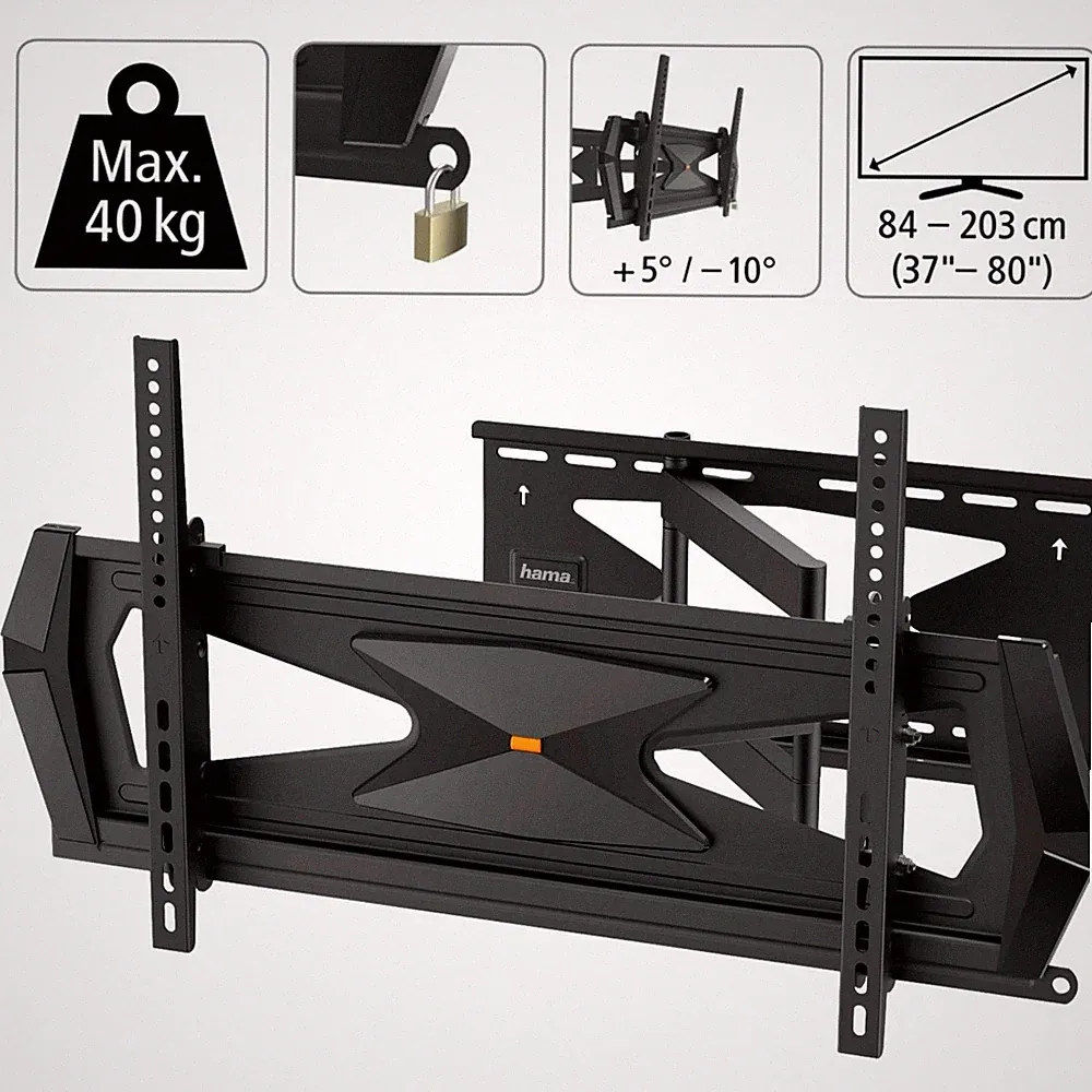 Hama TV Wandhalterung Schwenkbar 65" 70" 75" 77" 80" Zoll Wand-Halter Halterung