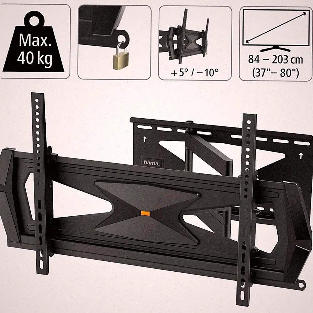 Hama TV Wandhalterung Schwenkbar 65" 70" 75" 77" 80" Zoll Wand-Halter Halterung