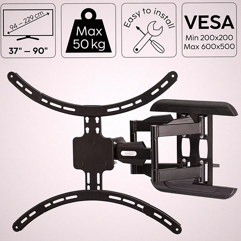 Hama TV Wandhalterung Schwenkbar 75" 77" 80" 83" 85" 86" 90" Zoll Wand-Halter