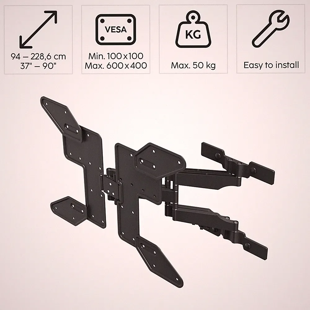 Hama TV Wandhalterung Wandhalter 37–90 Zoll OLED Fernseher ausziehbar ultraflach