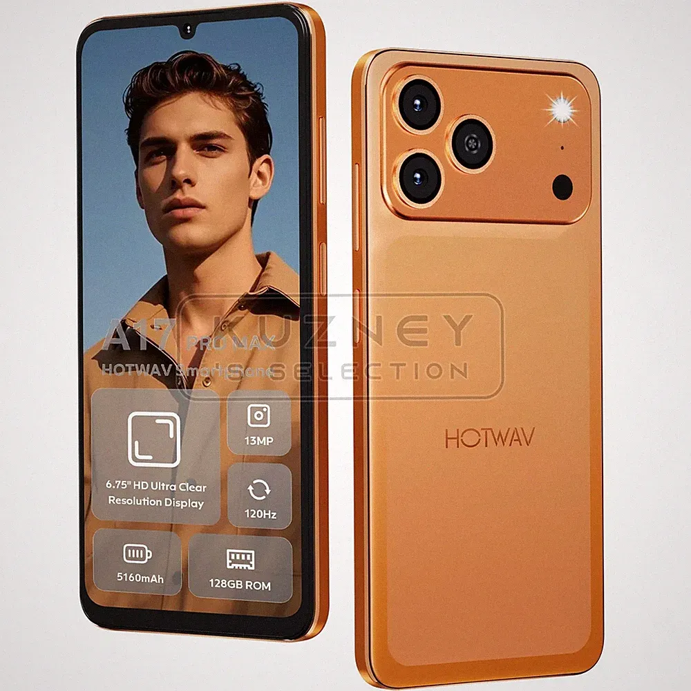Handy HOTWAV A17 Pro Max Smartphone 4G 128GB 5160mAh Ohne Vertrag 6,75 Zoll GPS
