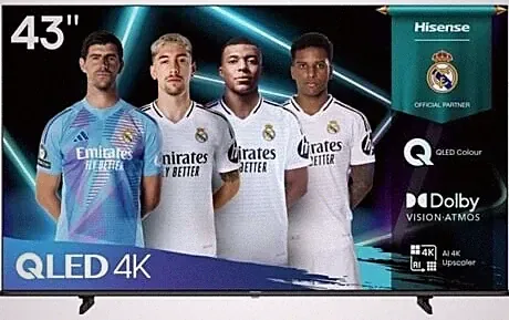 Hisense 43E7Q Fernseher, 43 Zoll, 4K UHD QLED, Smart TV