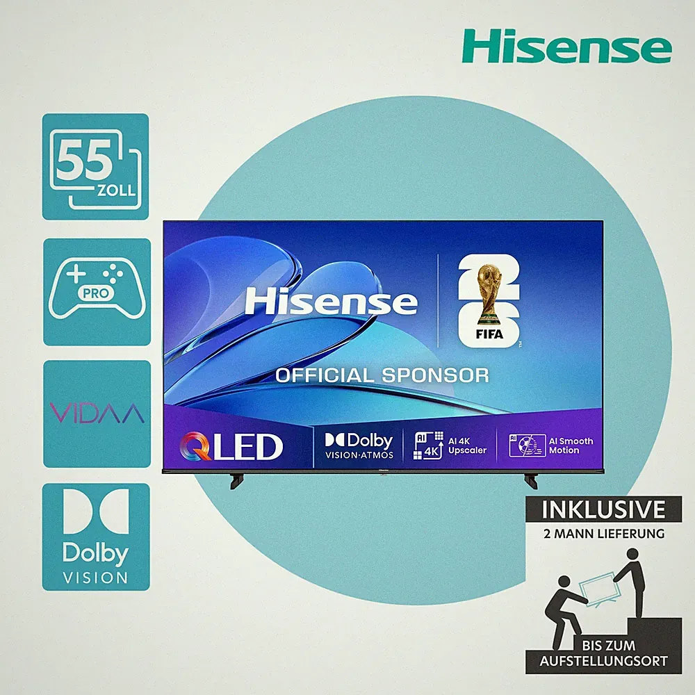 Hisense 55E77Q PRO Fernseher VIDAA Smart OS Game Mode Pro 2ML
