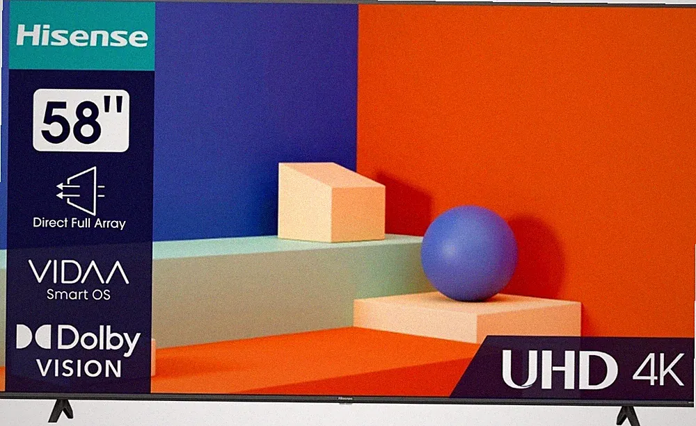 Hisense 58A6K (58 Zoll) 4K Ultra HD UHD VIDAA Smart TV Wi-Fi schwarz