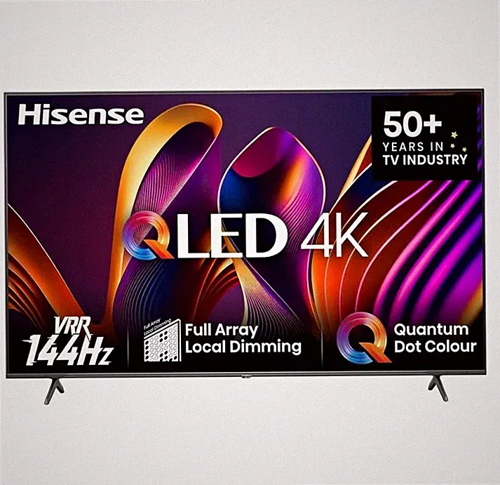 Hisense 58E7NQ QLED 4K UHD Smart TV 58 Zoll Schwarz Bluetooth Alexa