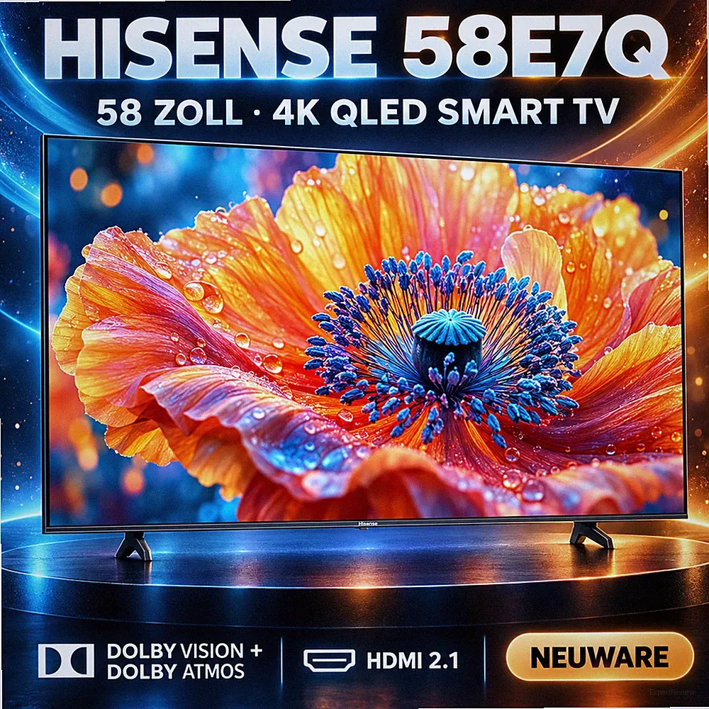 Hisense 58E7Q 58 Zoll QLED 4K UHD Fernseher Smart TV Dolby Vision Atmos HDMI 2.1