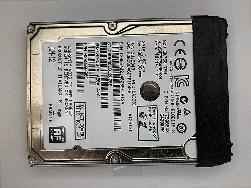 Hitachi 5K750-75 750GB SATA 5.400rpm 2,5" Festplatte HDD Hard Disk