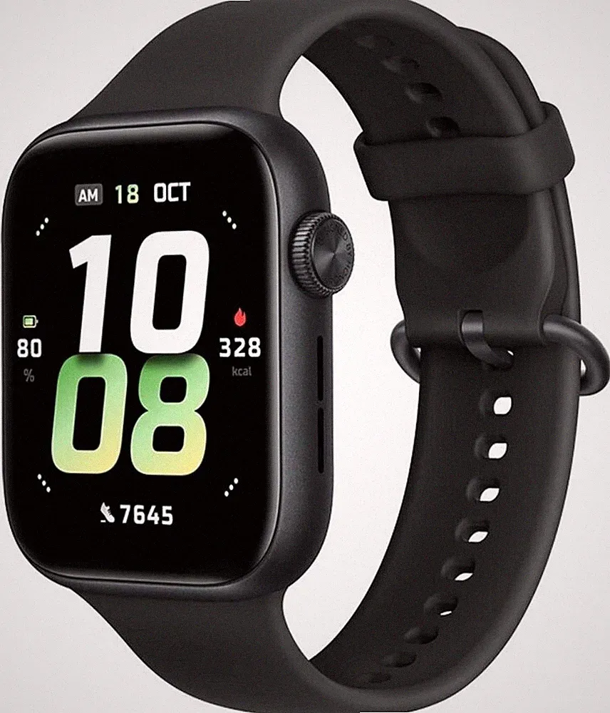 Honor Watch 4 schwarz Black GPS 1,75 Zoll Unisex AMOLED Display Silikon Armband