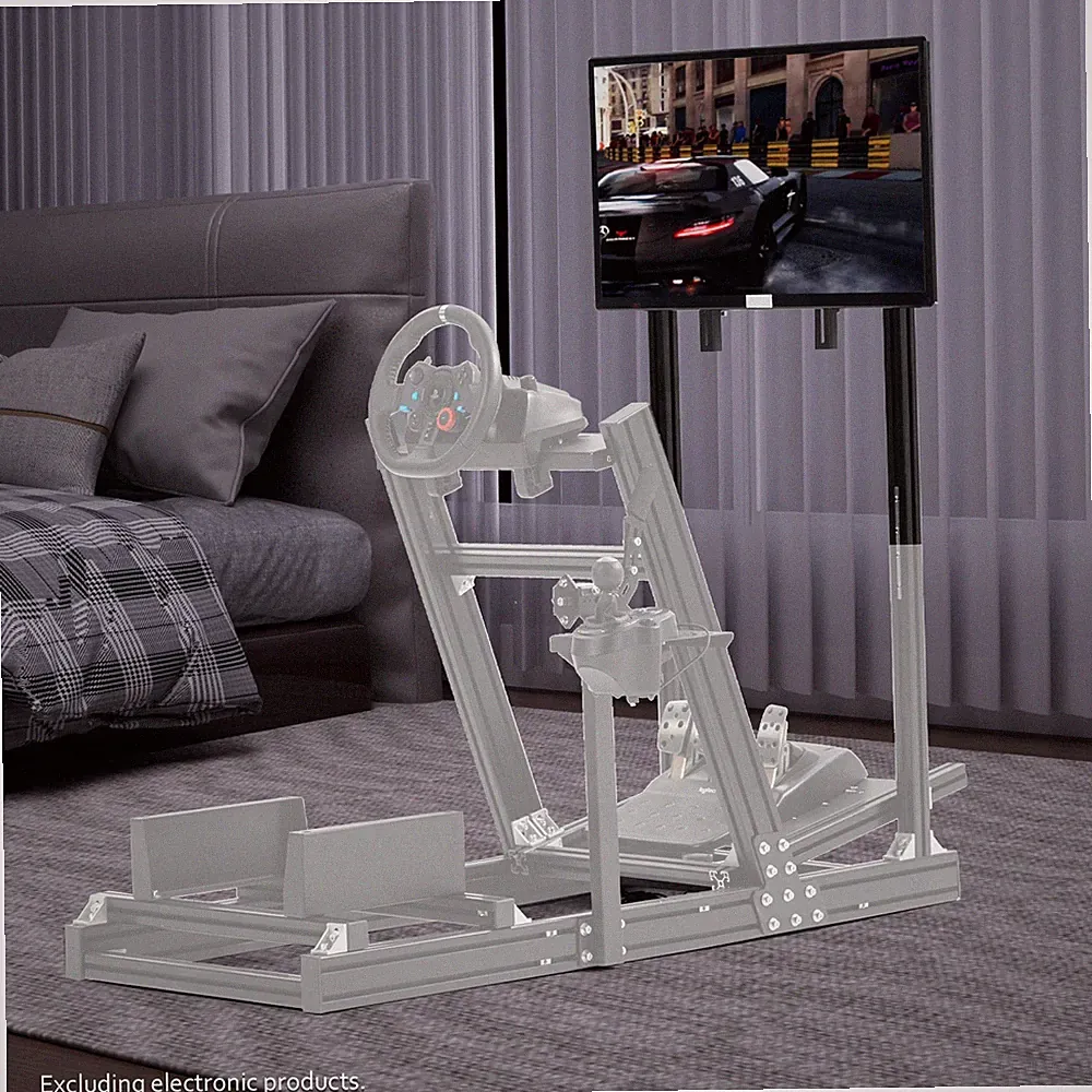 Hottoby Racing Sim Cockpit TV Stand Unterstützung Bildschirme Von 27 bis 65 Zoll