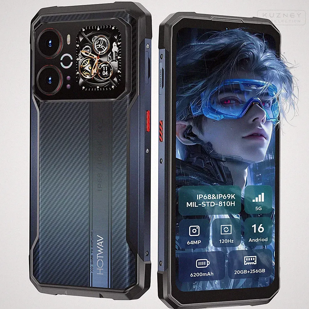 HOTWAV Cyber 18 Outdoor Smartphone 20GB+256GB 6,75Zoll Handy Android 16 Dual SIM