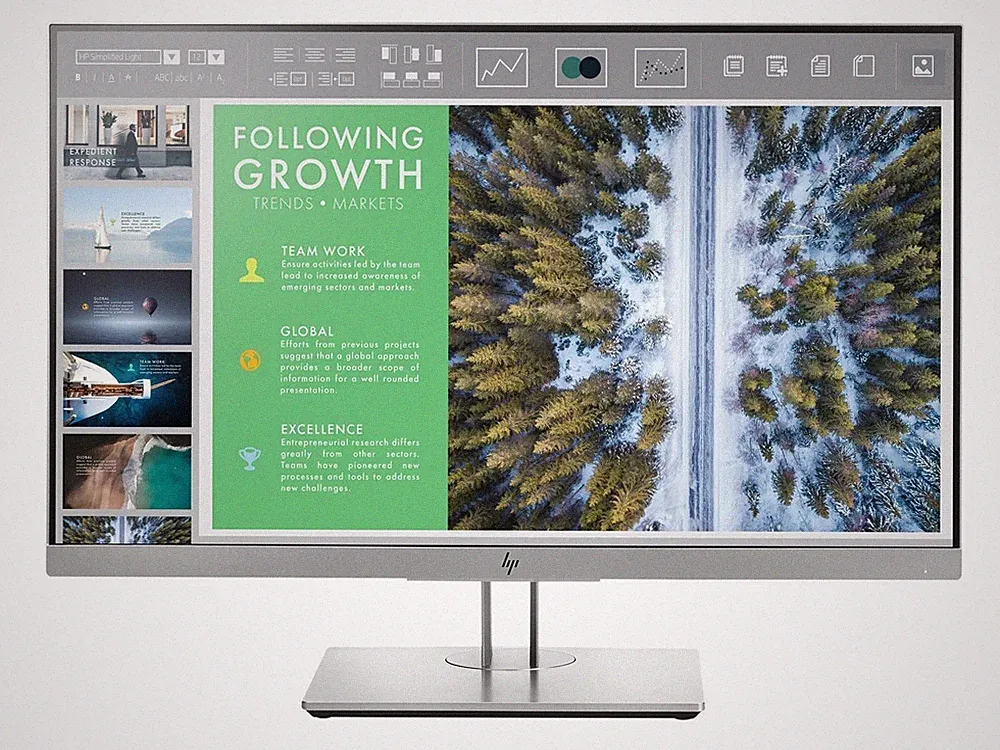 HP EliteDisplay E243 24 Zoll Monitor Full HD IPS LED 60Hz silber (HDMI, DP, VGA)