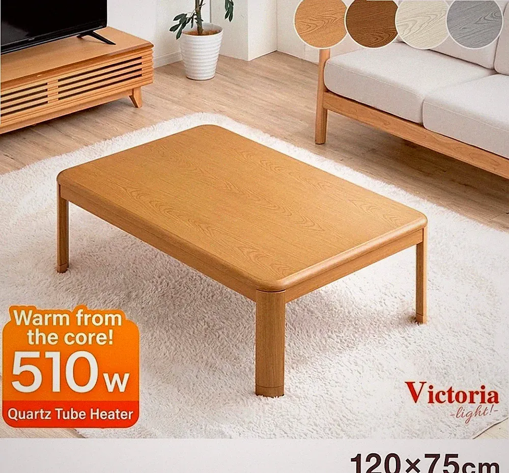 Japanischer Kotatsu Tisch 47,2 x 29,5 Zoll 120 x 75 cm beheizbarer...