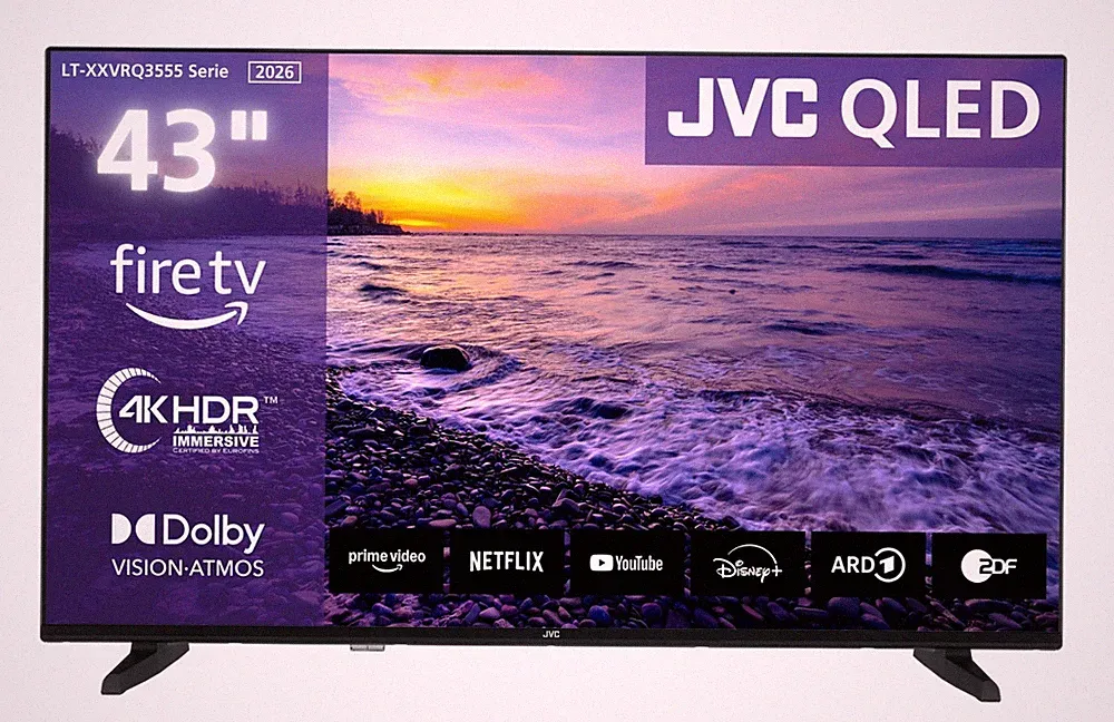 JVC LT-43VRQ3555 QLED Fernseher 43 Zoll Fire TV 4K Smart TV HDR Fernseher 2026