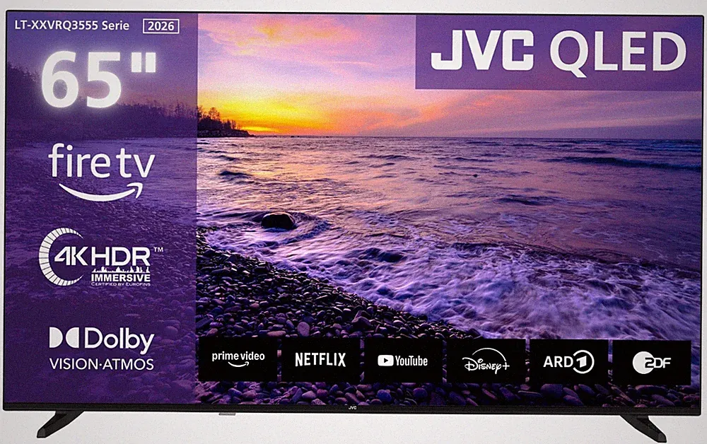 JVC LT-65VRQ3555 QLED Fernseher 65 Zoll Fire TV 4K Smart TV HDR TV Alexa 2026