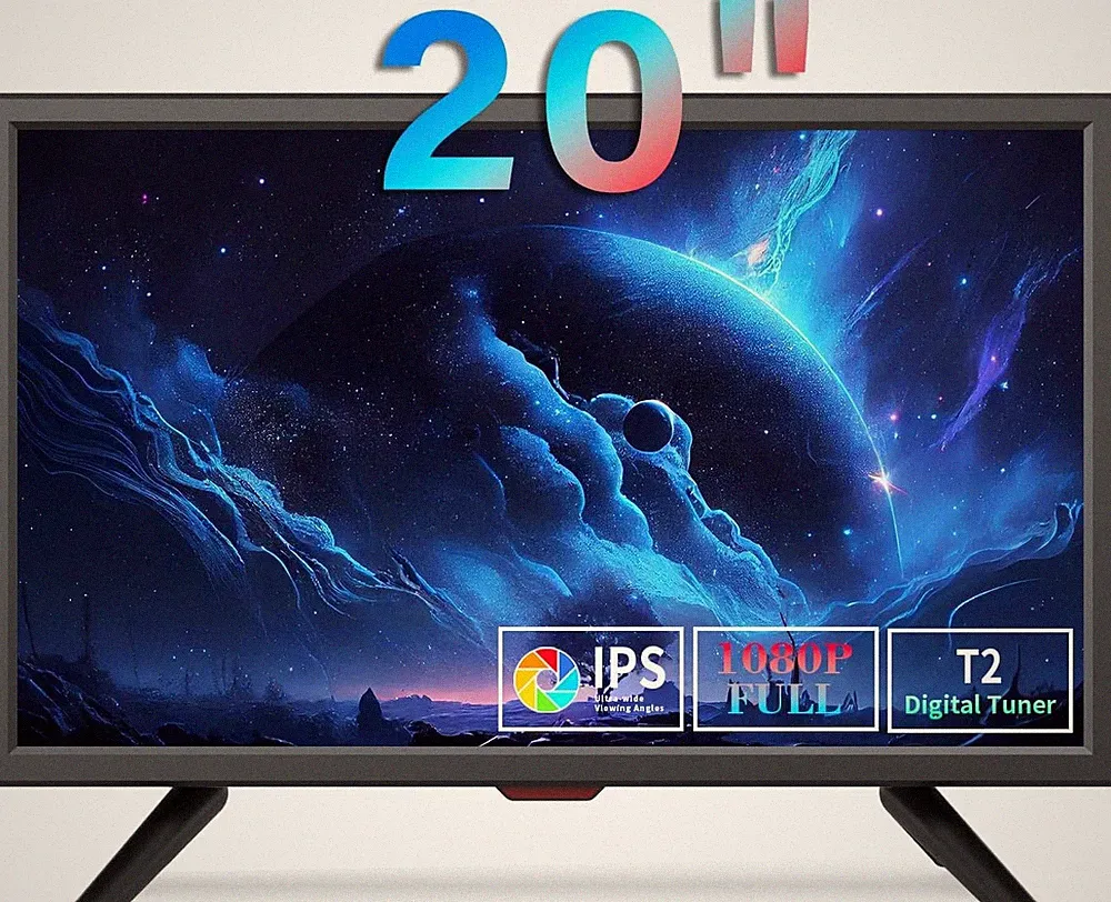 KCR 20 Zoll LED-Fernseher mit DVB-T2 Tuner, HDMI, USB, 1440x900, 120 Hz, 12 Volt
