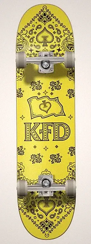 KFD Skateboard-Bandana | 7,75 Zoll Gelb