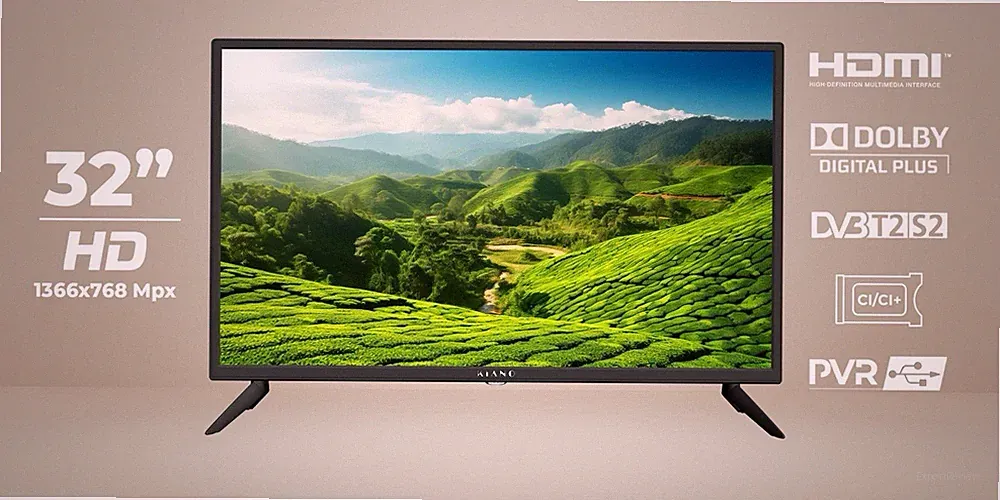 KIANO 32" Zoll HD-ready LED LCD TV Fernseher 81cm DVB-S2/T2 Receiver/Tuner