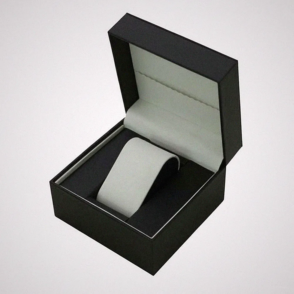 Klappdeckel-Uhrenetui Präsentationsbox Uhrenschatulle mit Kissen für Geschenk