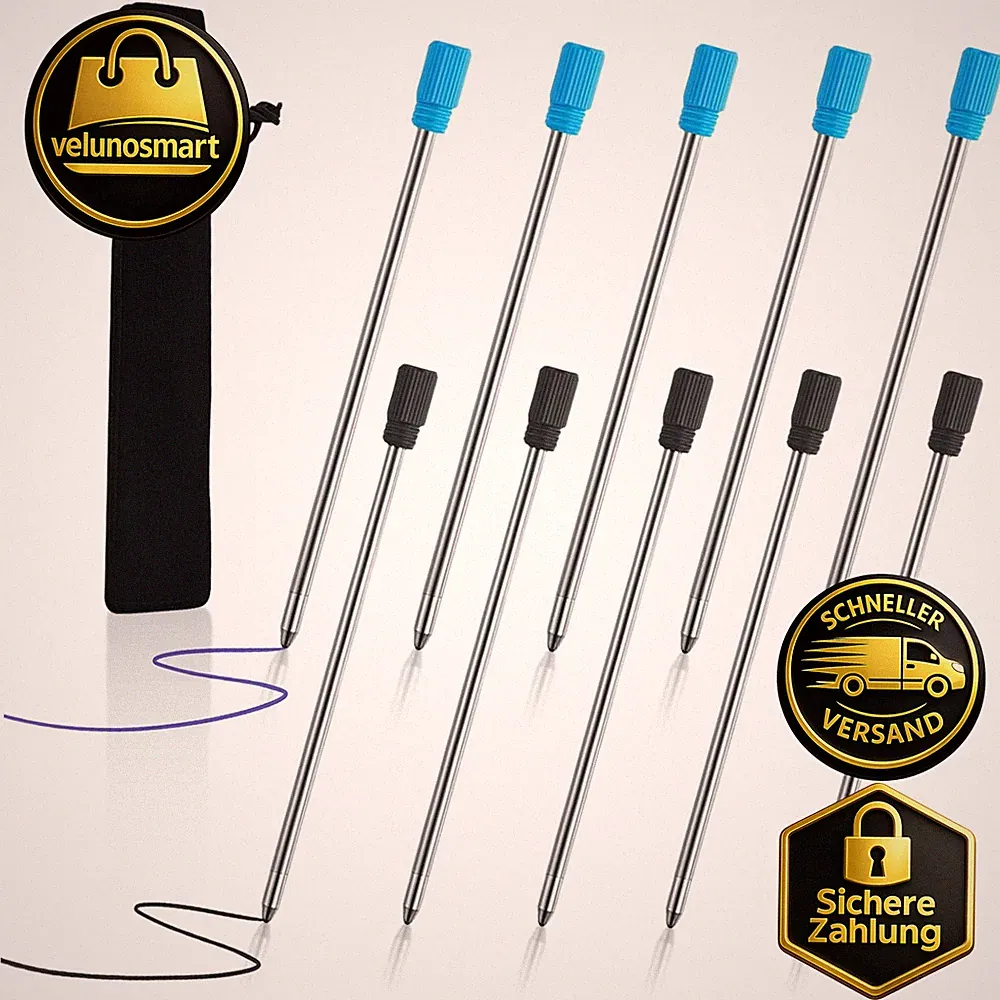Kugelschreiber Ersatzminen 2,75 Zoll Schwarz Blau 10 Stück für Stylus Stifte