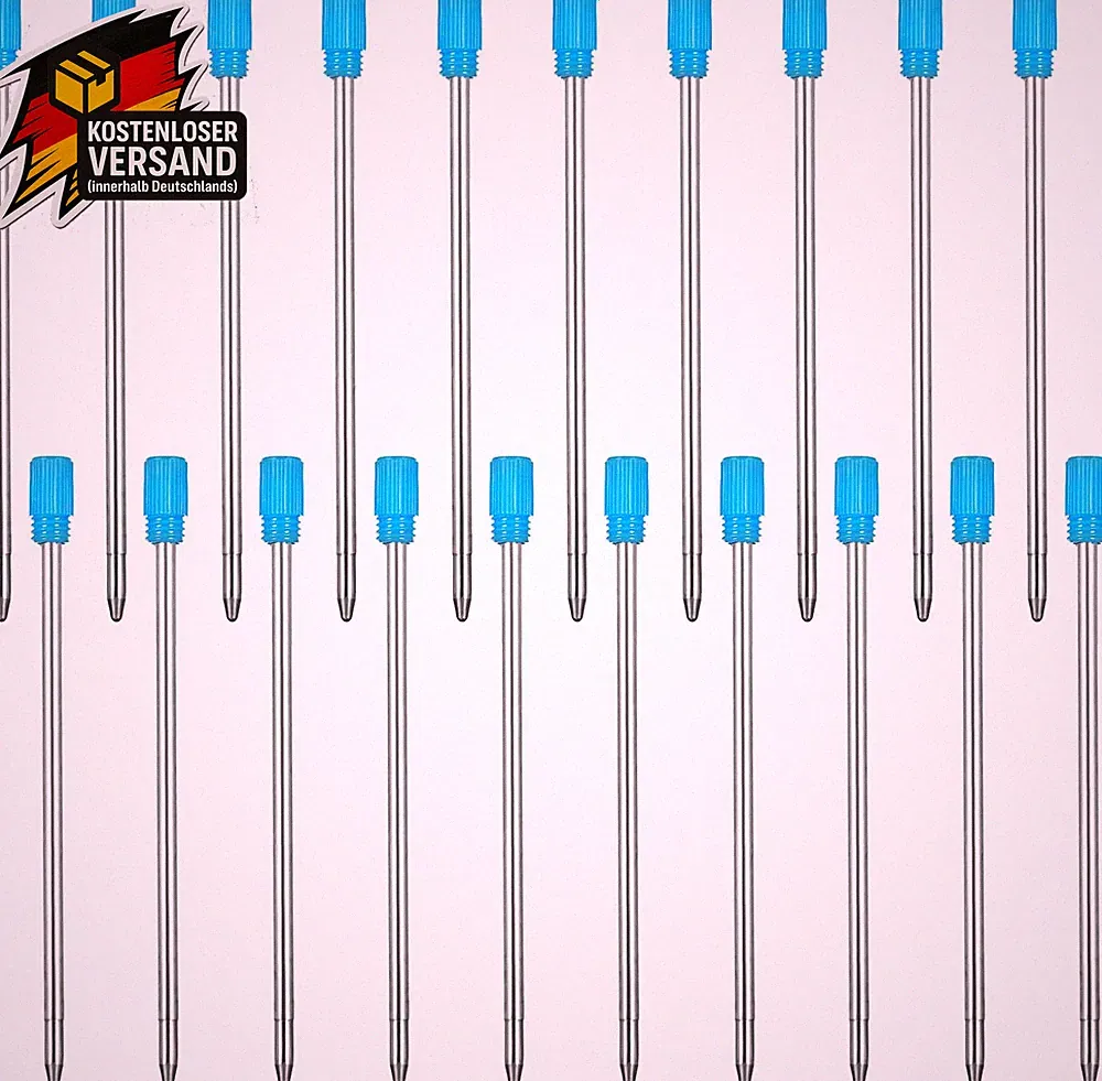 Kugelschreiberminen 2,75 Zoll Schwarz Blau für D1 Stifte langlebig 1 mm